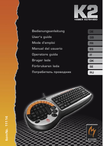 Manual de uso Zykon K2 Teclado