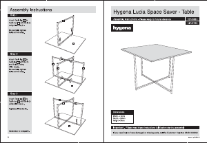 Handleiding Hygena Lucia Eettafel