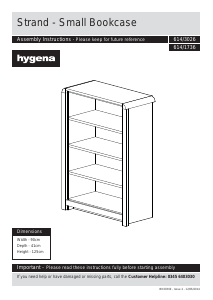 Manual Hygena Strand Bookcase