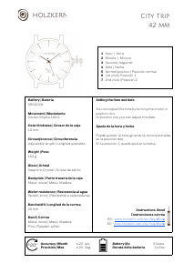 Manual de uso Holzkern Altona Reloj de pulsera