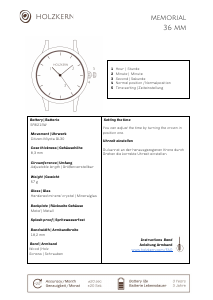 Brugsanvisning Holzkern Jane Armbåndsur