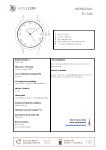 Brugsanvisning Holzkern Jeanne Armbåndsur