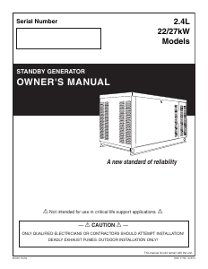 Manual Generac QT02224ANANR Generator
