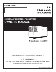 Manual Generac QT02524ANSNR Generator