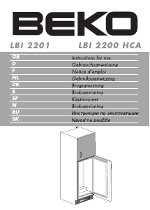 Bedienungsanleitung BEKO LBI 2201 Kühlschrank