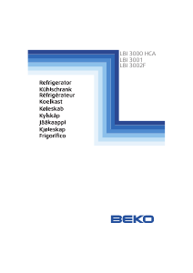 Bedienungsanleitung BEKO LBI 3002 F Kühlschrank