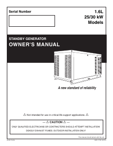 Manual Generac QT03016KNSN Generator