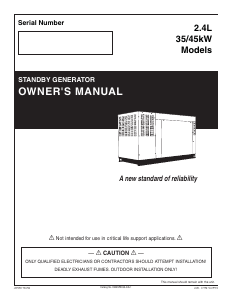 Manual Generac QT03524ANAN Generator
