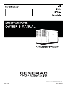 Manual Generac QT03524AVAN Generator