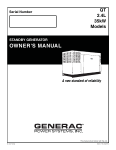 Manual Generac QT03524AVANR Generator