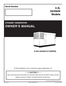 Manual Generac QT03524GNAN Generator