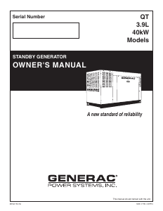 Manual Generac QT04039AVAN Generator