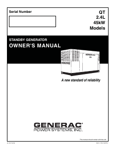 Manual Generac QT04524AVSNR Generator
