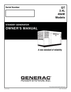 Manual Generac QT04524KNAN Generator