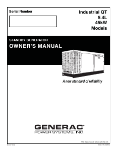 Manual Generac QT04554ANSNA Generator