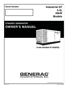 Manual Generac QT04554AVNNA Generator