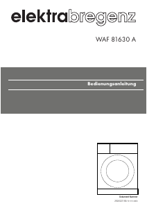 Bedienungsanleitung Elektra Bregenz WAF 81630 A Waschmaschine