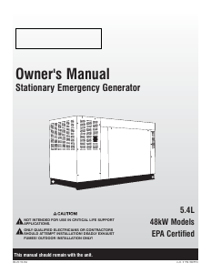 Handleiding Generac QT04854GNAX Generator