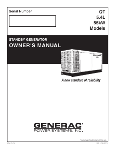 Manual Generac QT05554ANSN Generator