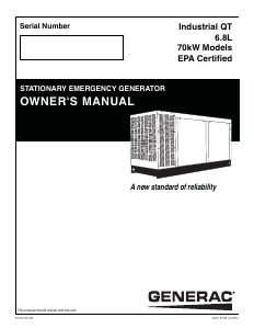 Manual Generac QT07068AVANA Generator