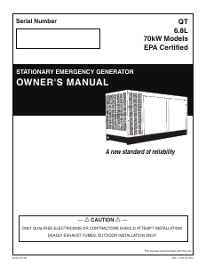 Manual Generac QT07068JNSN Generator