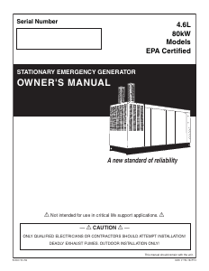Handleiding Generac QT08046AVSN Generator