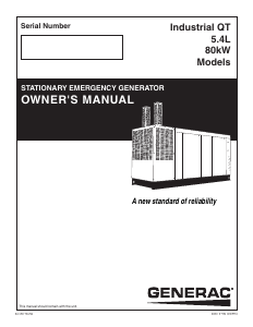 Manual Generac QT08054GVANA Generator