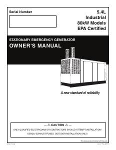 Manual Generac QT08054JNSNA Generator