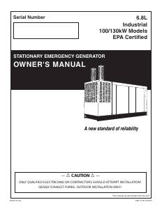 Manual Generac QT10068GNSYA Generator