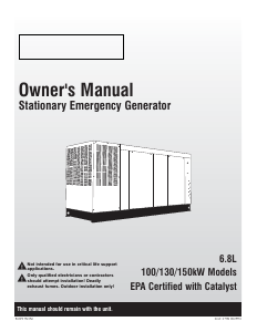 Bruksanvisning Generac QT13068GVSC Generator