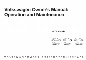 Handleiding Volkswagen Beetle Convertible (1973)