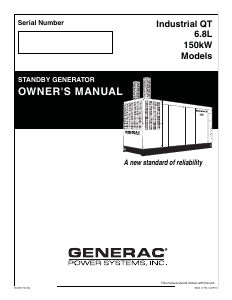 Manual Generac QT15068GNANA Generator