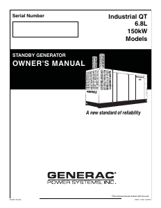 Manual Generac QT15068GVSNA Generator