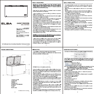 Manual Elba ARTICO EF-J8671E(WH) Freezer