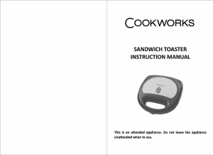 Manual Cookworks LW-619B Contact Grill