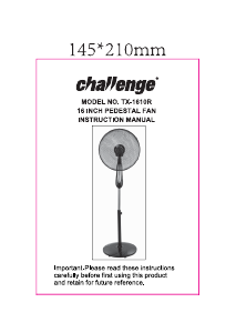 Handleiding Challenge TX-1610R Ventilator