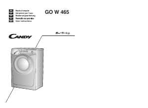 Mode d’emploi Candy GO W465D-UK Lave-linge séchant