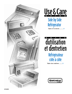 Mode d’emploi Estate RS20AQXFW01 Réfrigérateur combiné