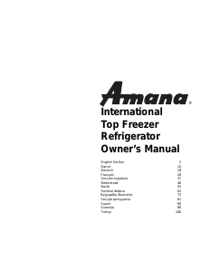 Bruksanvisning Amana TR521VW Kyl-frys