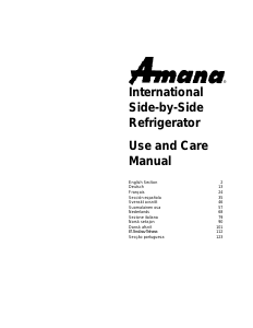 Mode d’emploi Amana SRD522SW Réfrigérateur combiné