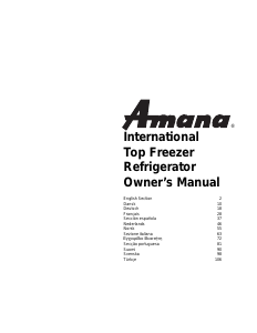 Bruksanvisning Amana TR521VE Kjøle-fryseskap