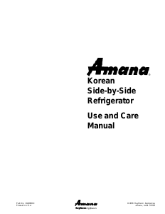 Handleiding Amana SXD322L Koel-vries combinatie