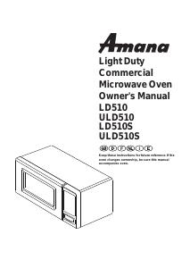 Manuale Amana ULD510 Microonde