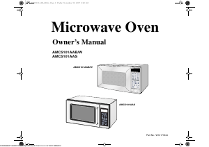 Manual Amana AMC5101AAS14 Microwave