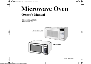 Manual Amana AMC4080AAW Microwave