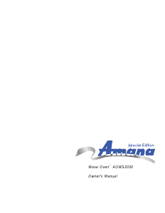 Manual Amana AOWS2030WW Microwave