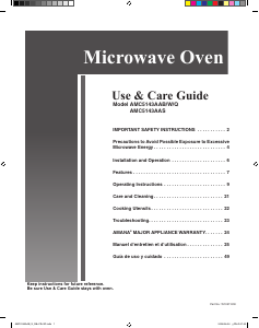 Manual Amana AMC5143AAQ14 Microwave