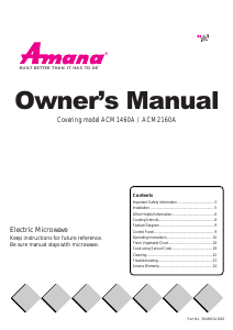 Manual Amana ACM2160AB Microwave