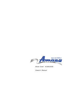 Manual Amana AOWS2030SS Microwave