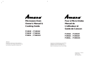 Manual Amana F1961E Microwave